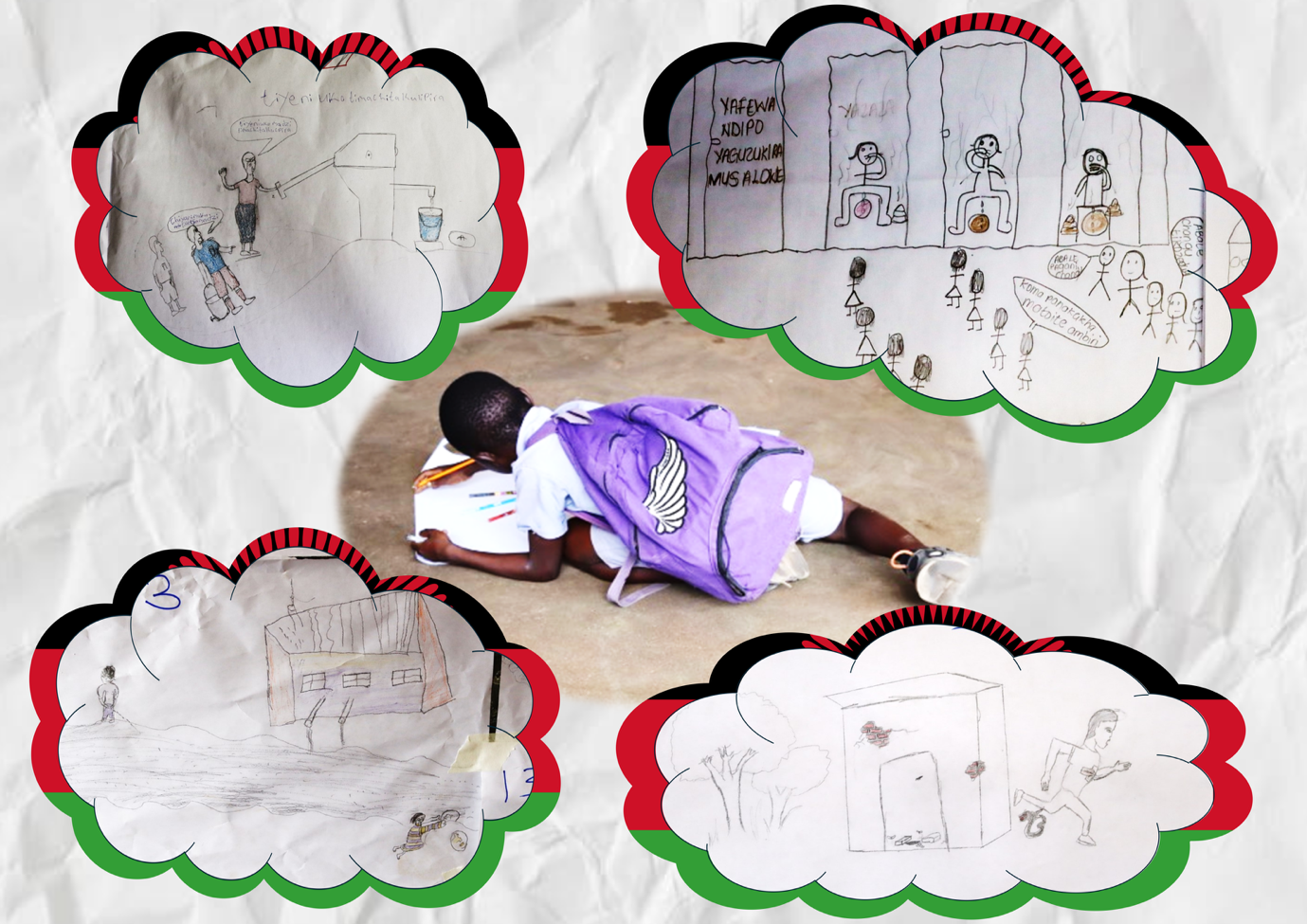 Adolescents' drawings and WASH challenges identified during formative research